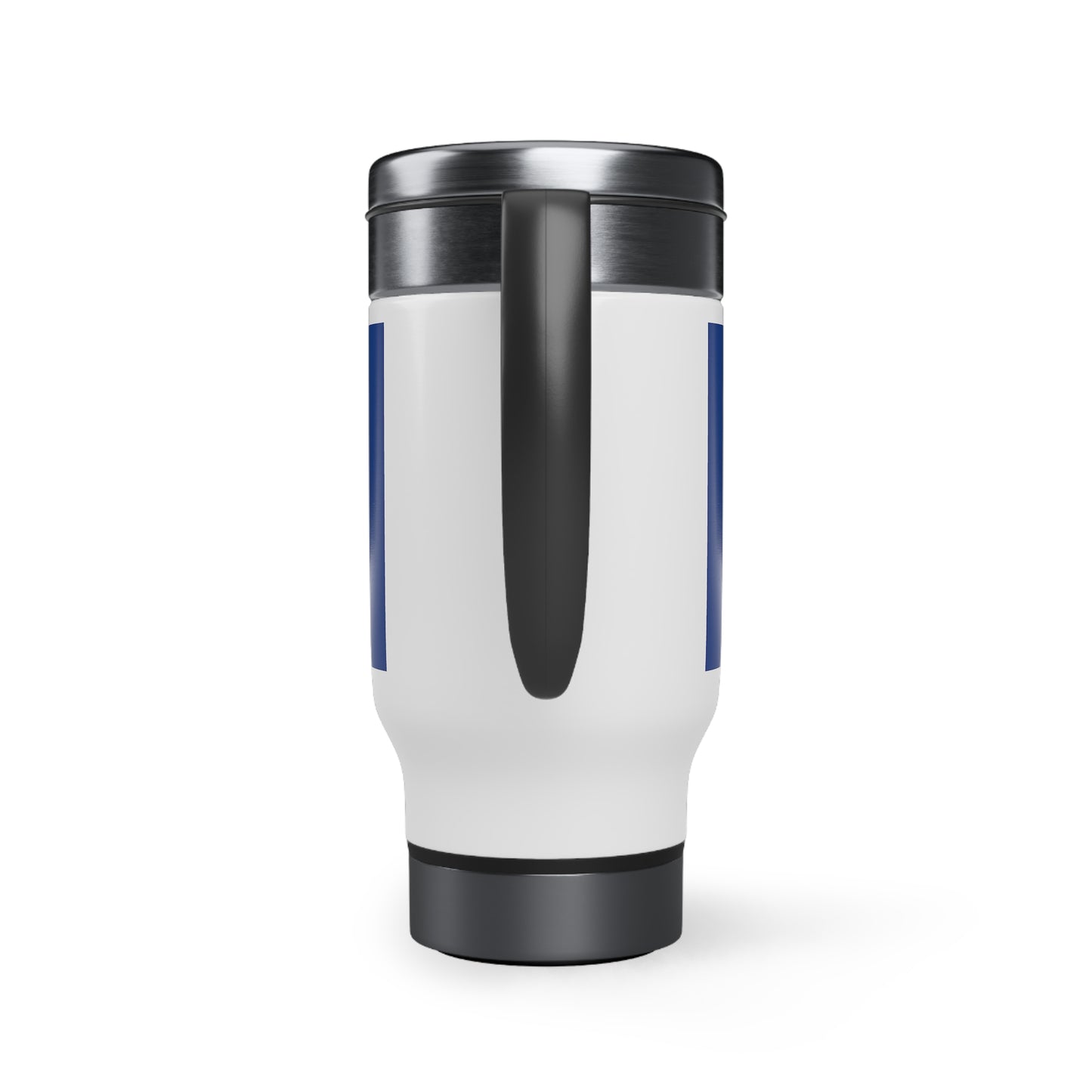 Blue Stainless Steel Travel Mug with Handle, 14oz