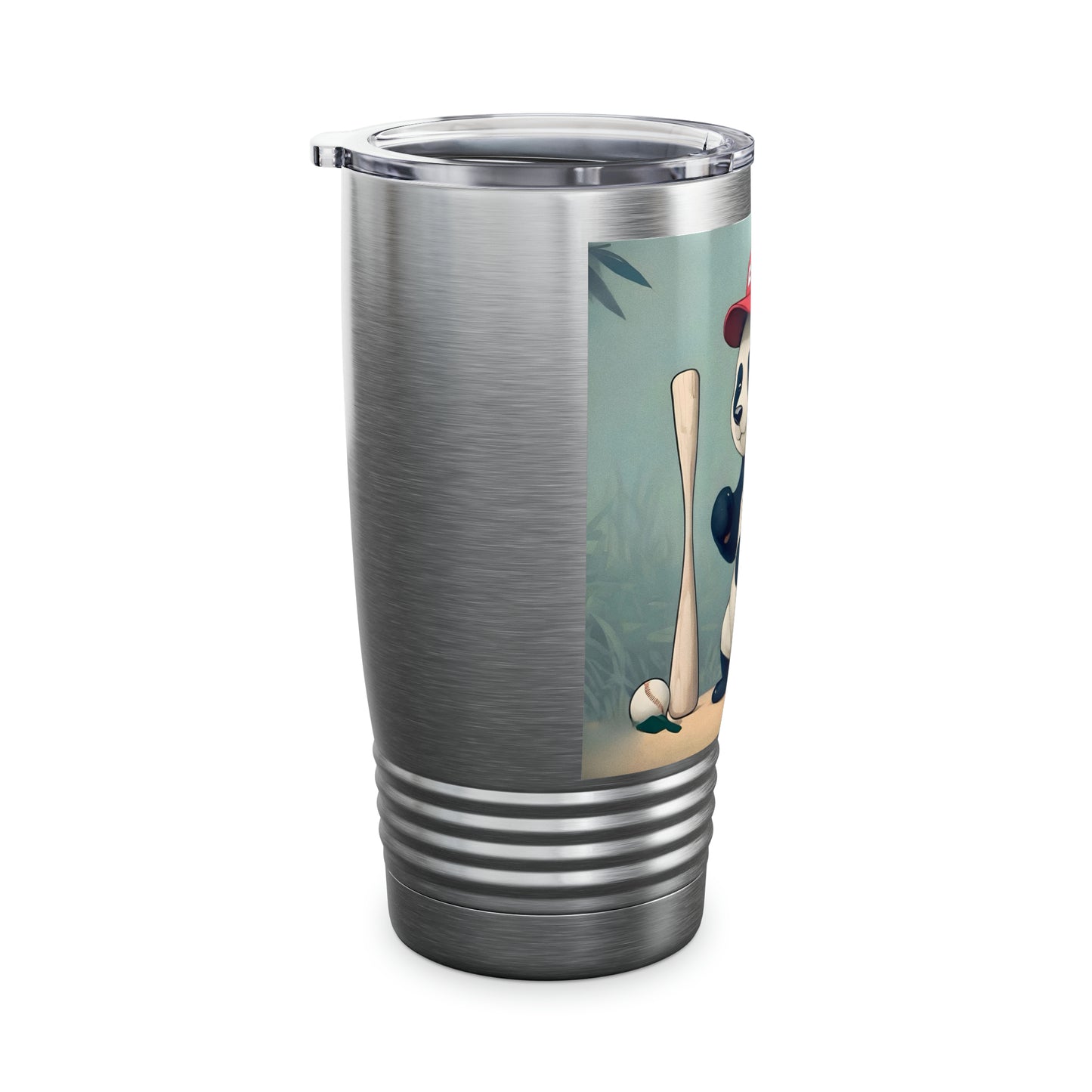 Artzy Baseball Panda Ringneck Tumbler, 20oz