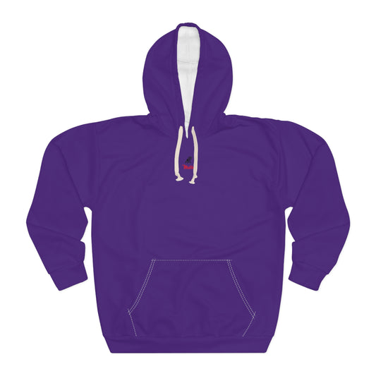 Purple Unisex Pullover Hoodie (AOP)