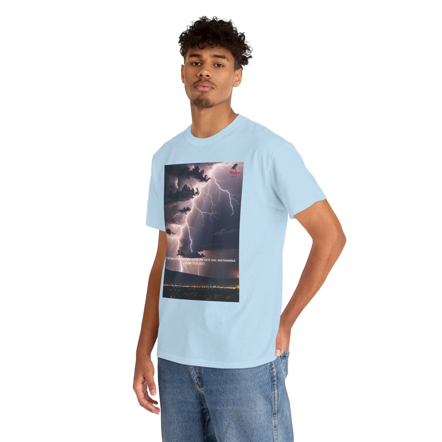 Lightning Style Earth Trembled Unisex Heavy Cotton Tee