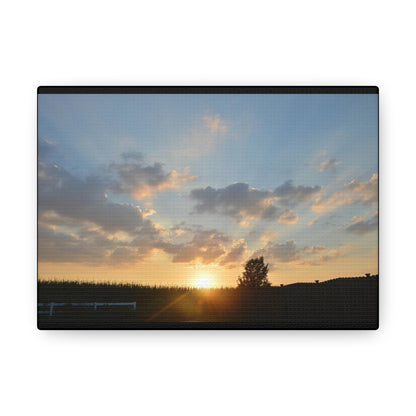 Sunset Black Canvas Gallery Wraps