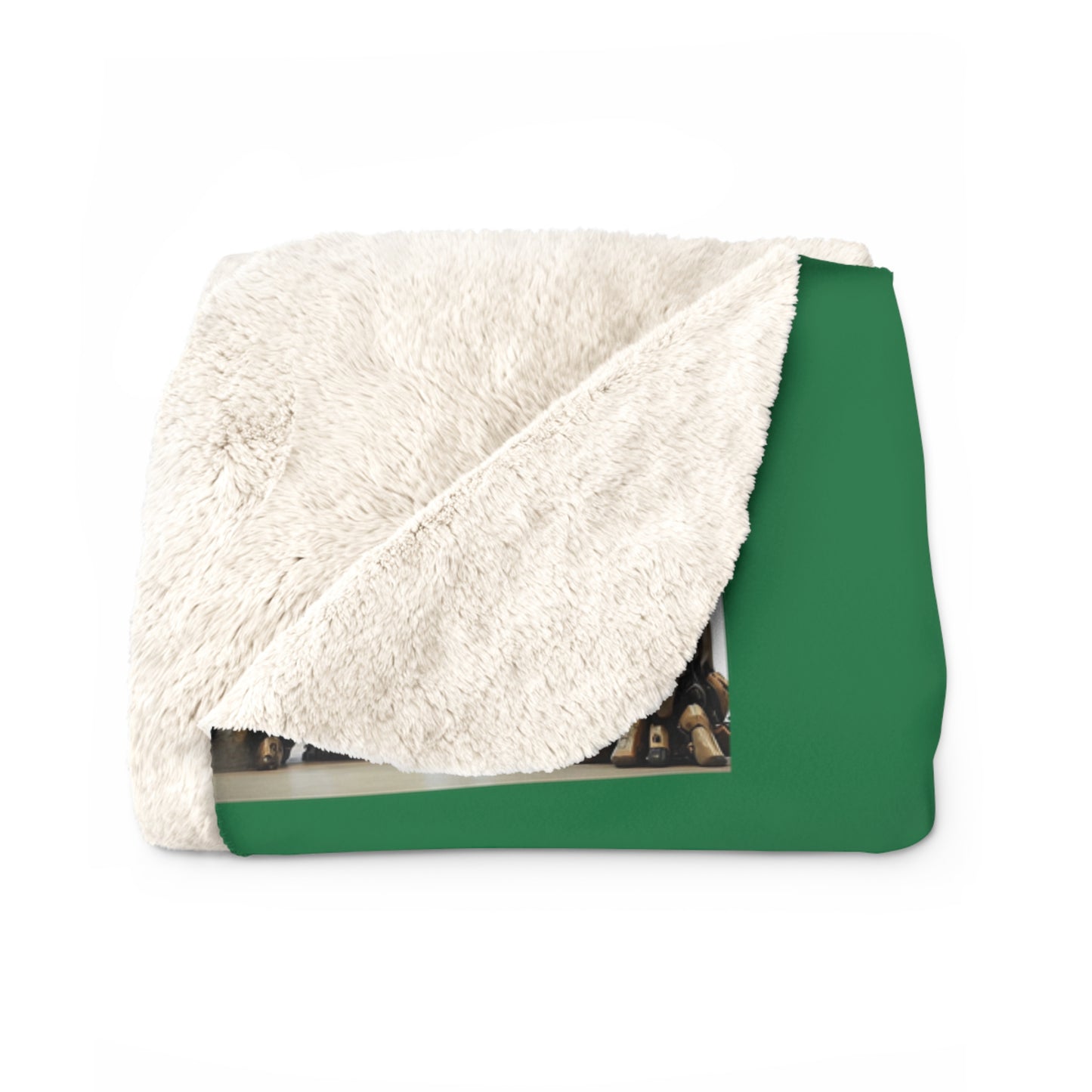 Matiby MEK green Sherpa Fleece Blanket