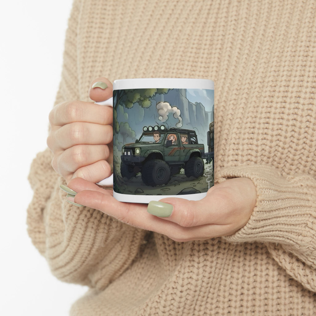 Adventure 4x4 Trucks #35, Future Scientists On The Move White Ceramic Mug — Find Your Path To The Essentials Cup (11oz & 15oz)