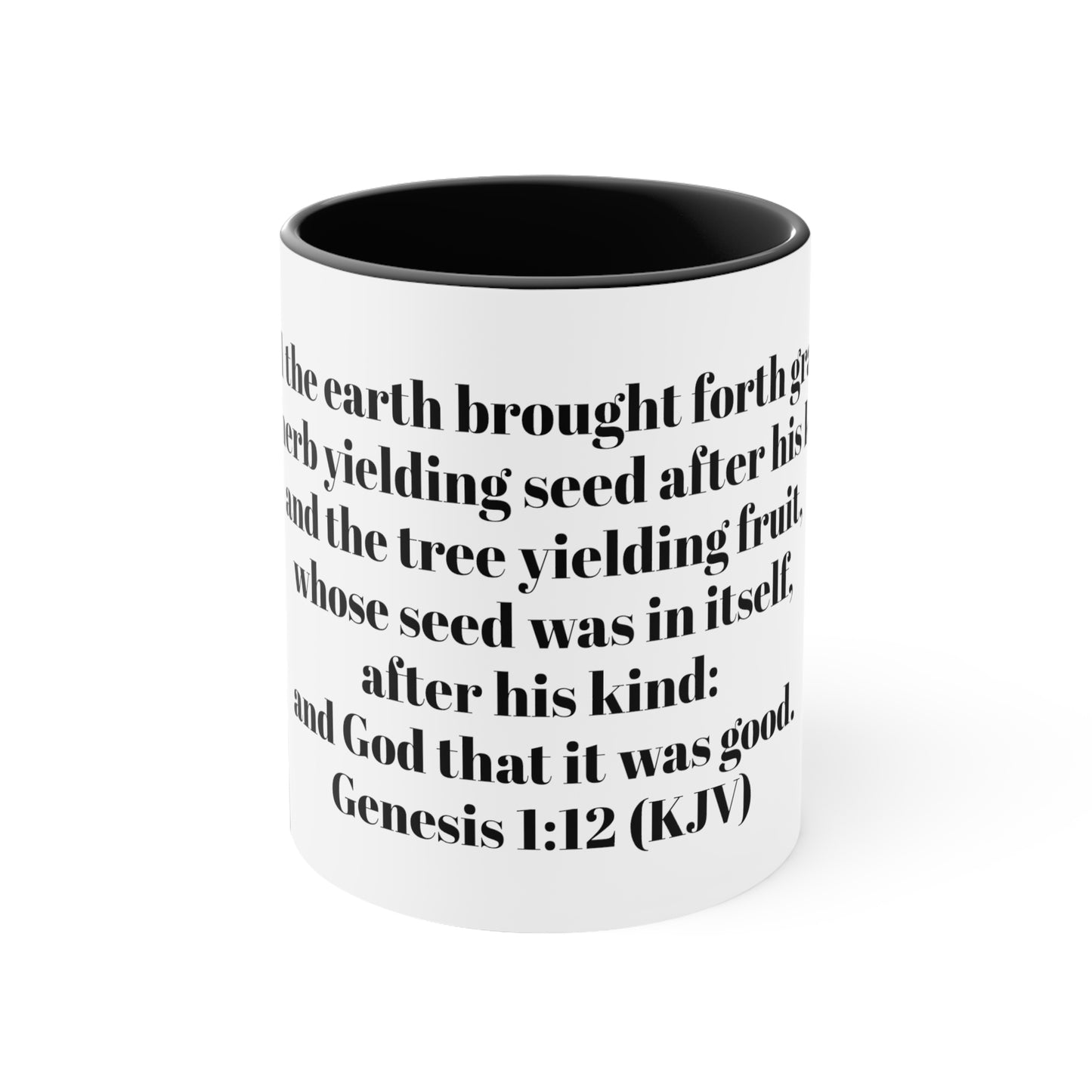 Bible Speaks Gen 1:12 Accent Mug, 11oz