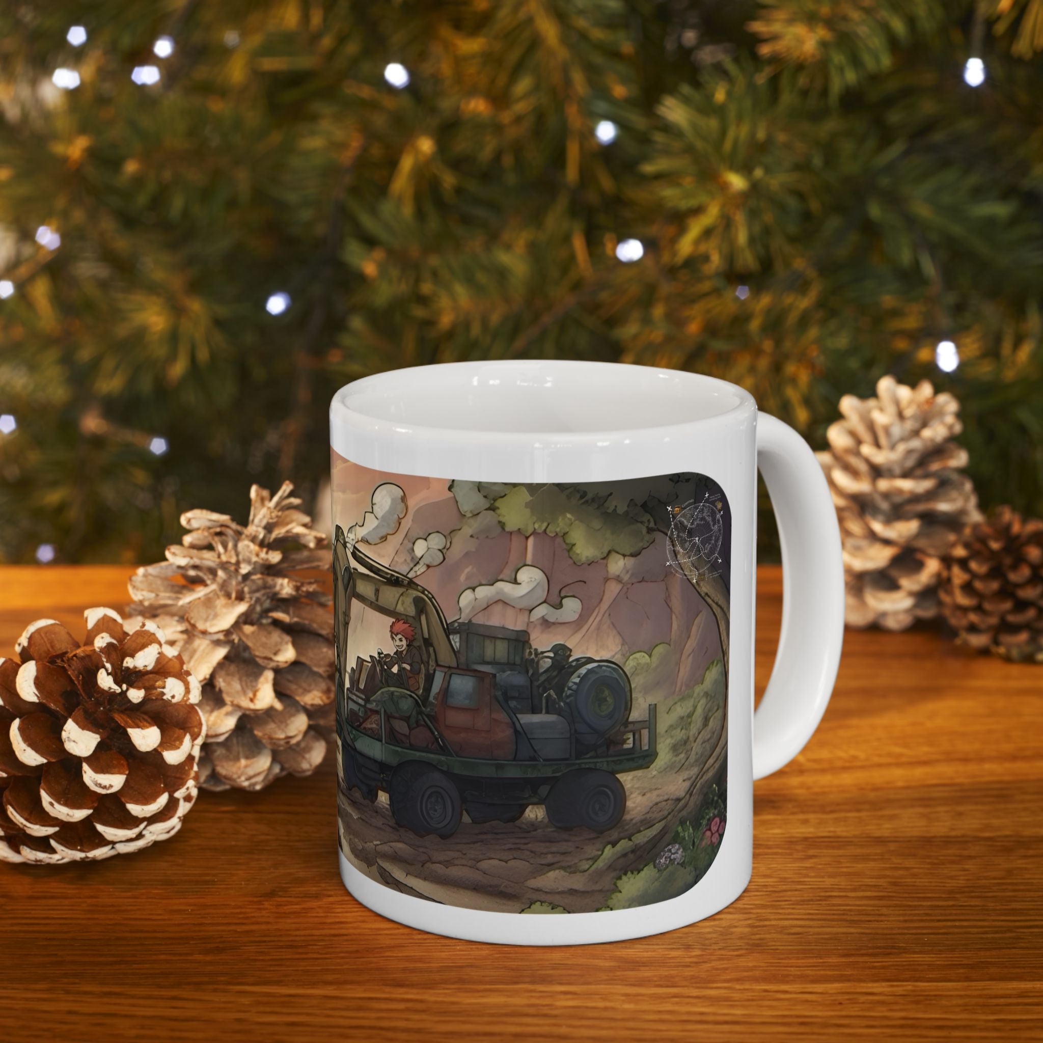 Adventure 4x4 Trucks #34, Future Investment Bankers On The Move White Ceramic Mug — Find Your Path To The Essentials Cup (11oz & 15oz)