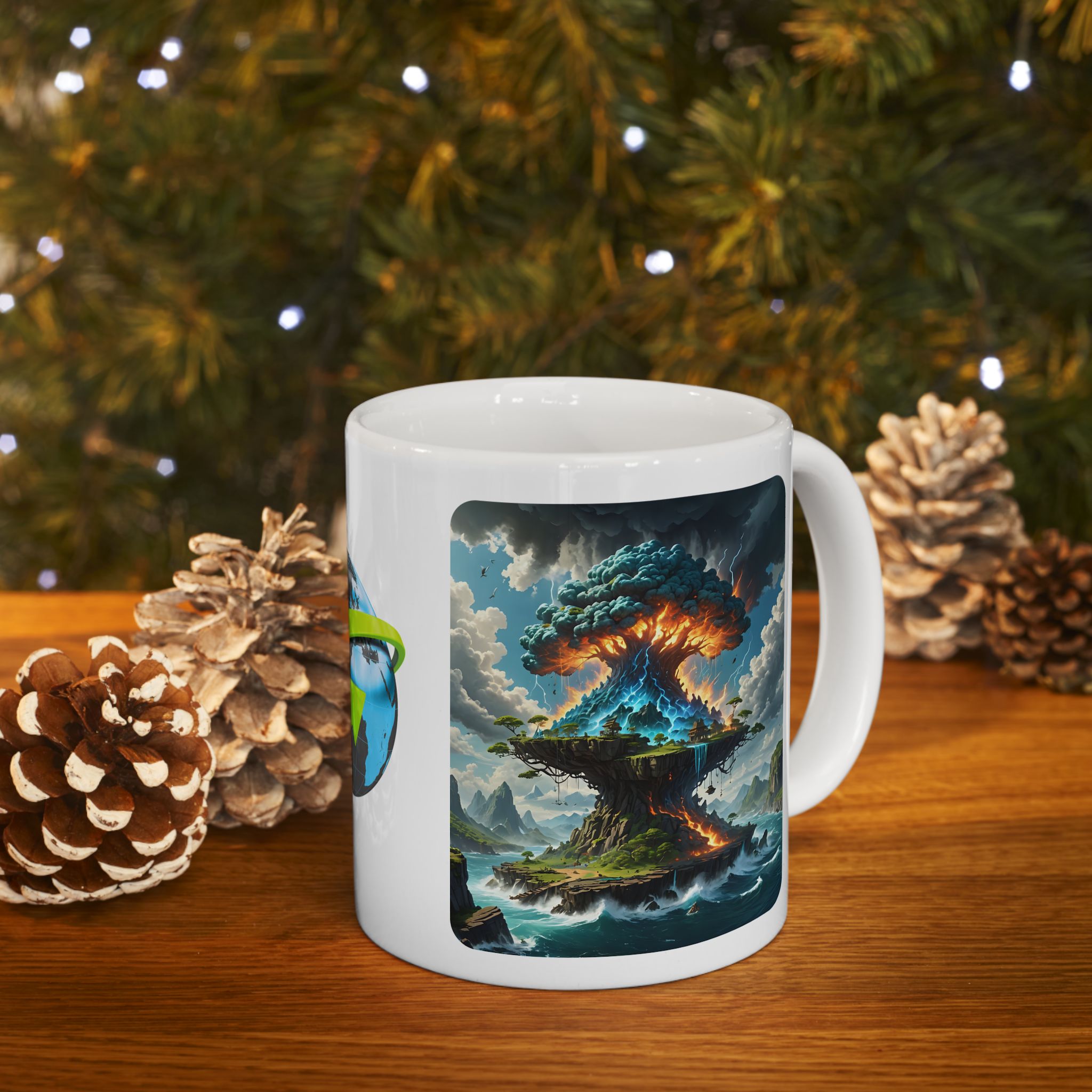Contrast & Perspective #1 White Ceramic Mug — Time & Chance Daily Cup (11oz, 15oz)