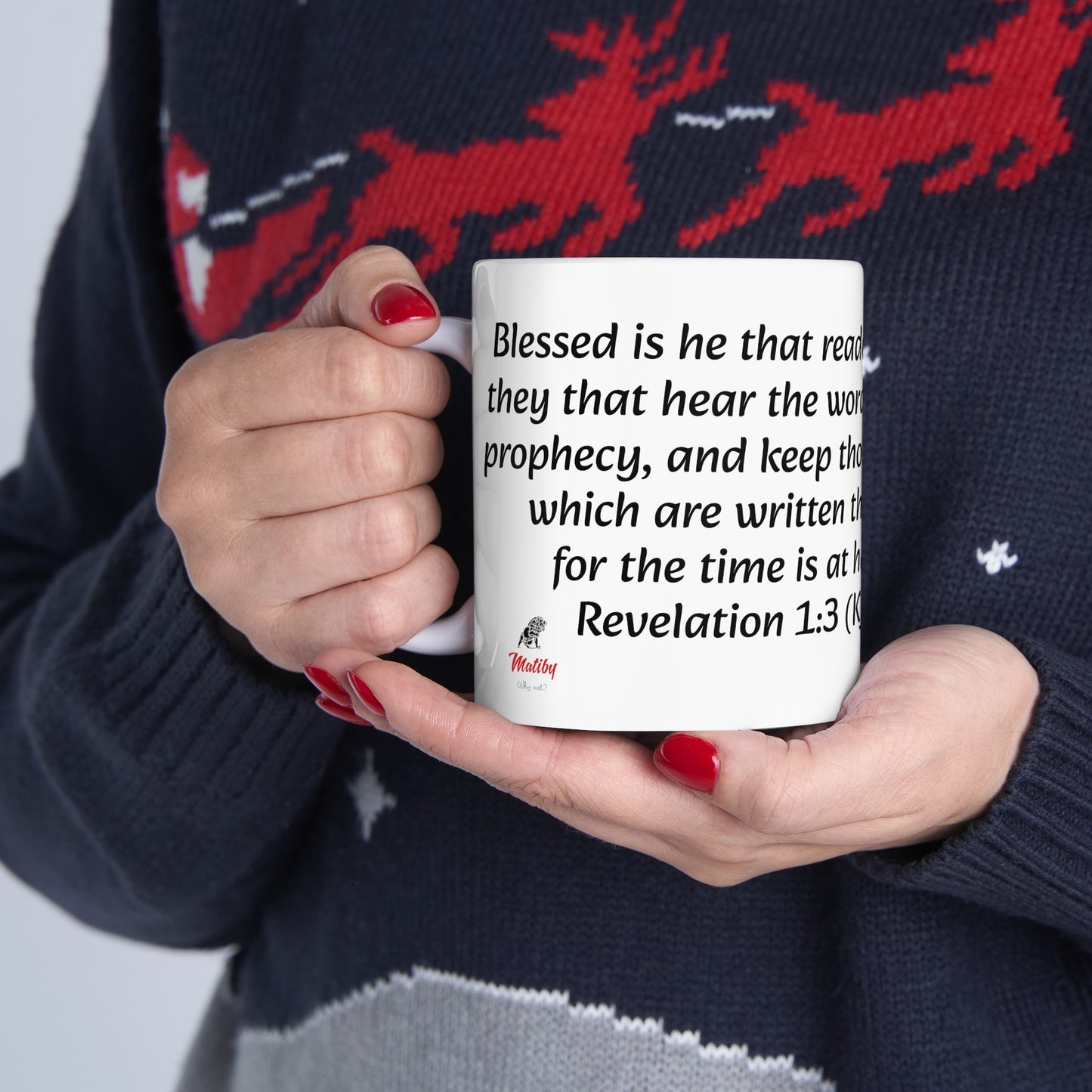 Bible Speaks Revelation 1:3 Ceramic Mug, 11oz