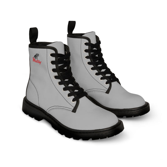 Men's Light Grey Canvas Boots