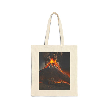 Volcano Cotton Canvas Tote Bag