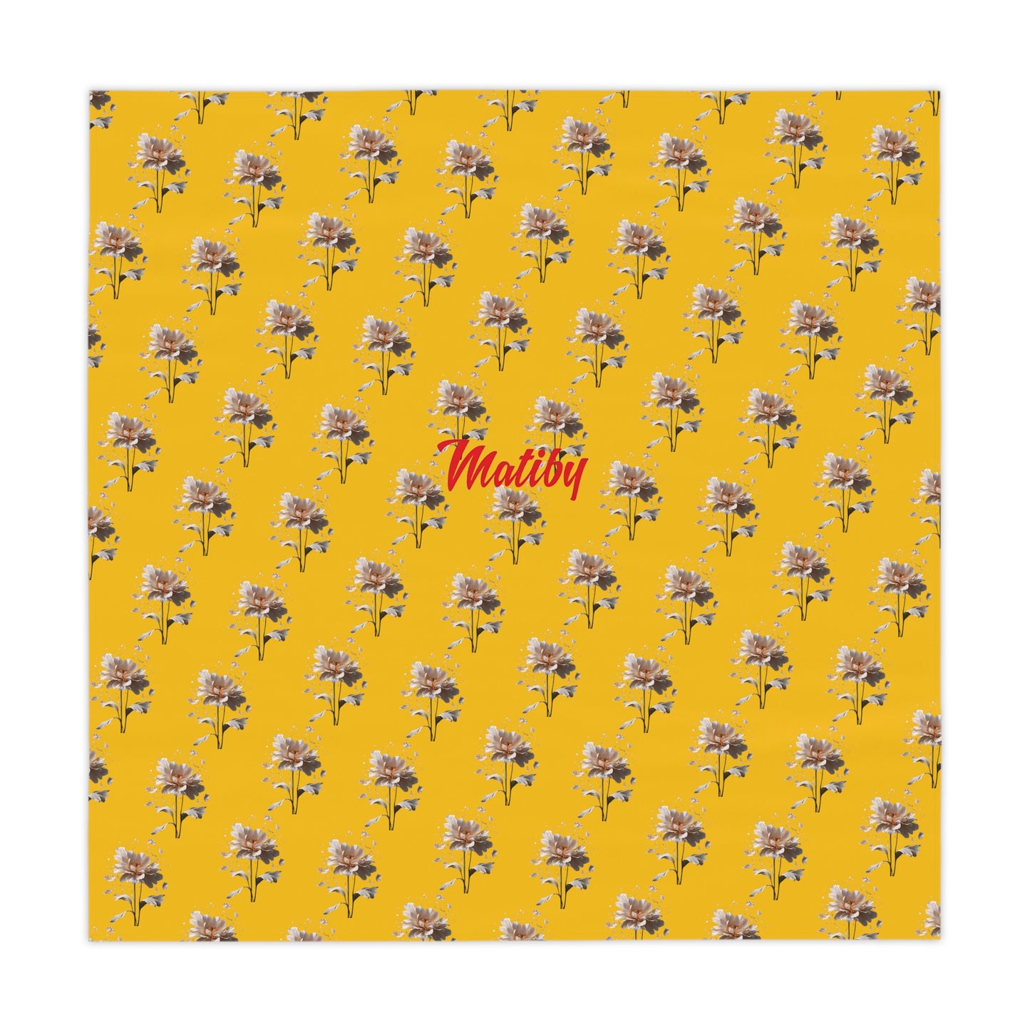 Matiby Yellow Flower Tablecloth