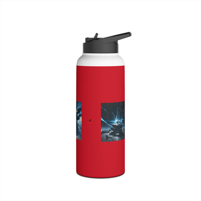 The Rising Stainless Steel Water Bottle, Standard Lid, Dark Red