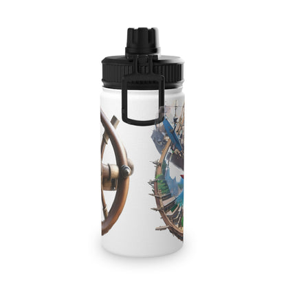 Nautical Helm Stainless Steel Water Bottle, Sports Lid