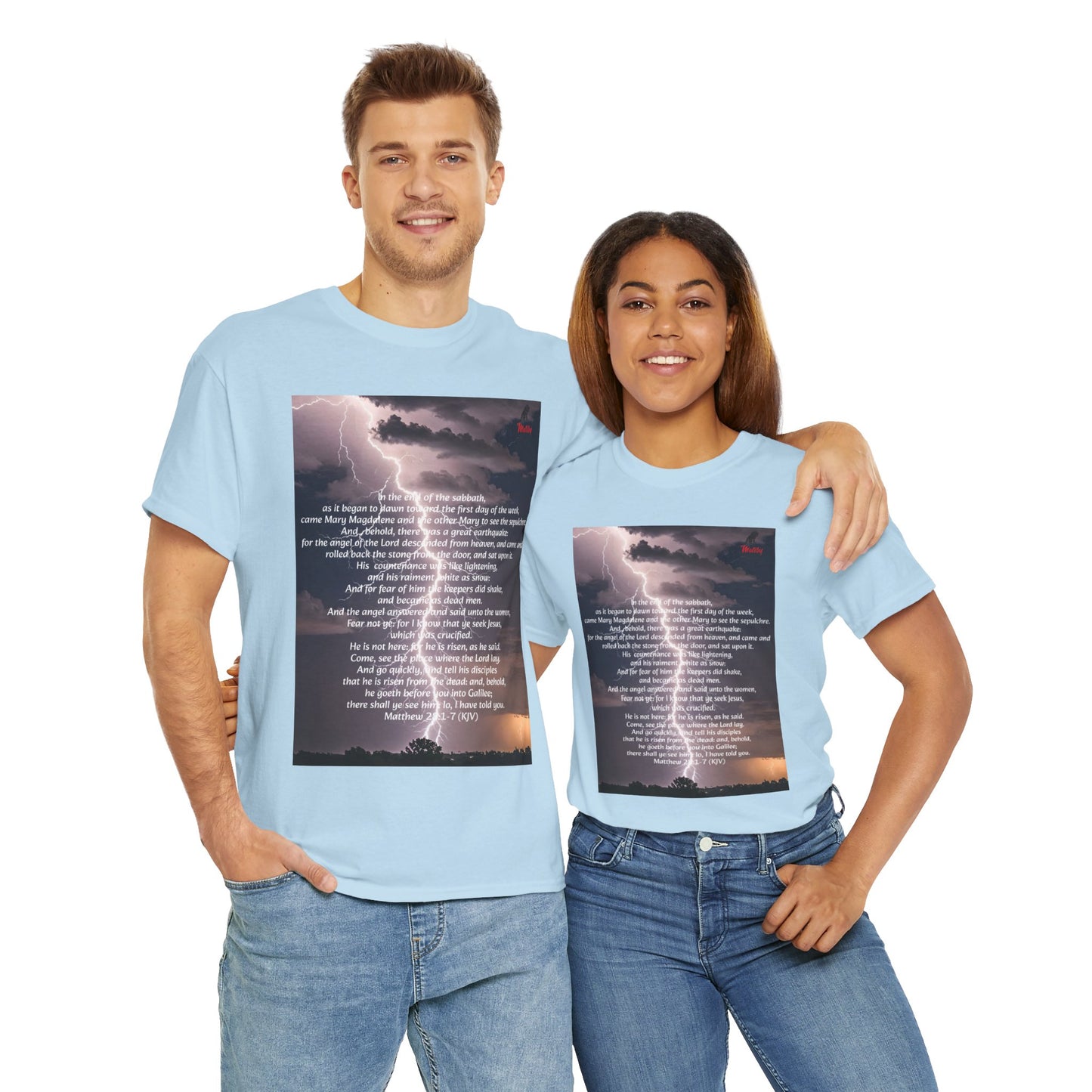 Lightning Style He is Risen Unisex Heavy Cotton Tee