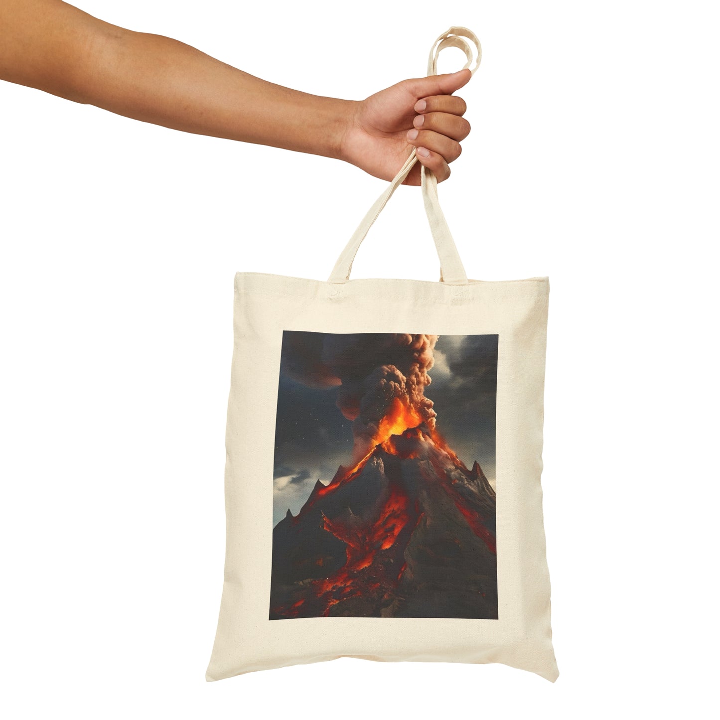 Volcano Cotton Canvas Tote Bag