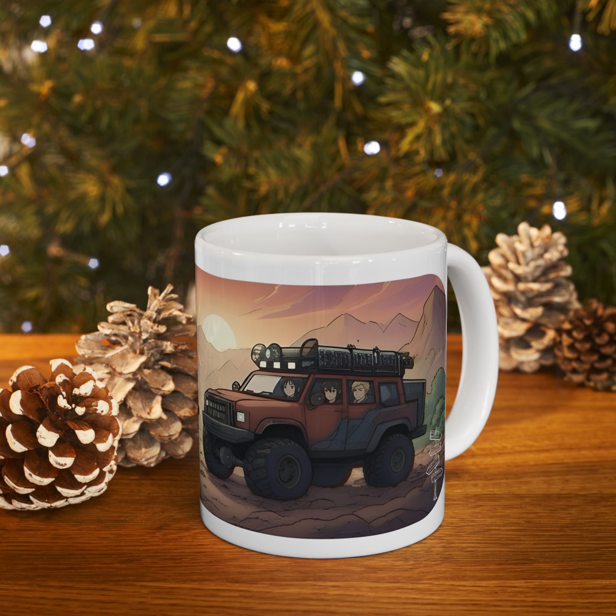 Adventure 4x4 Trucks #43, Future Engineers On The Move White Ceramic Mug — Find Your Path To The Essentials Cup (11oz & 15oz)