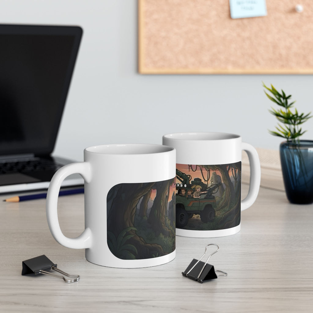 Adventure 4x4 Trucks #17, Archeologist History Lovers On The Go White Ceramic Mug — Find Your Path To The Essentials Cup (11oz & 15oz)