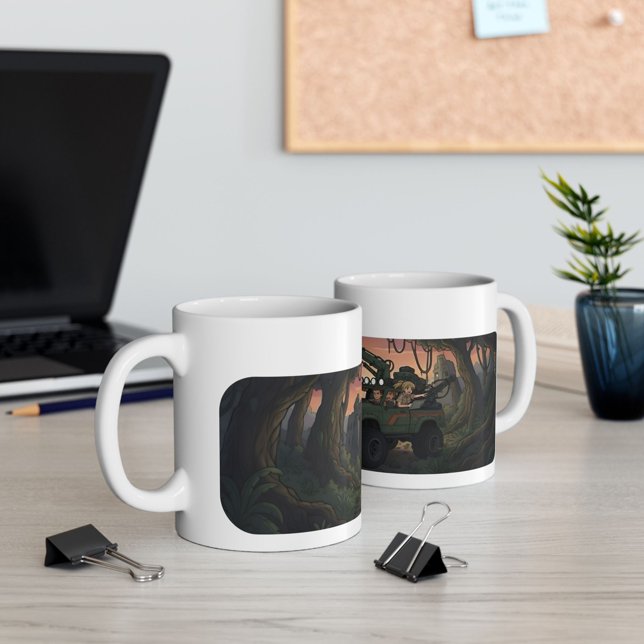 Adventure 4x4 Trucks #17, Archeologist History Lovers On The Go White Ceramic Mug — Find Your Path To The Essentials Cup (11oz & 15oz)