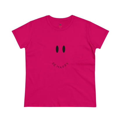 Women's Be Happy Midweight Cotton Tee