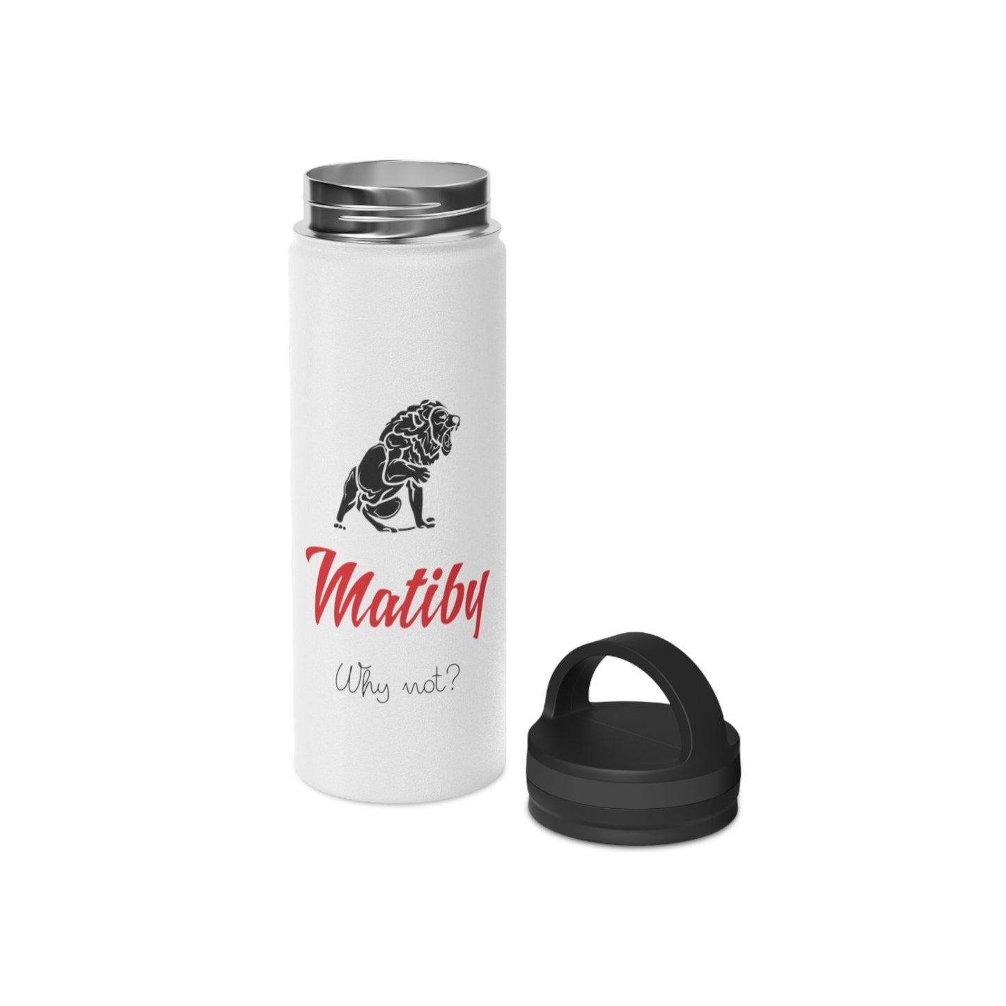 Matiby Stainless Steel Water Bottle, Handle Lid