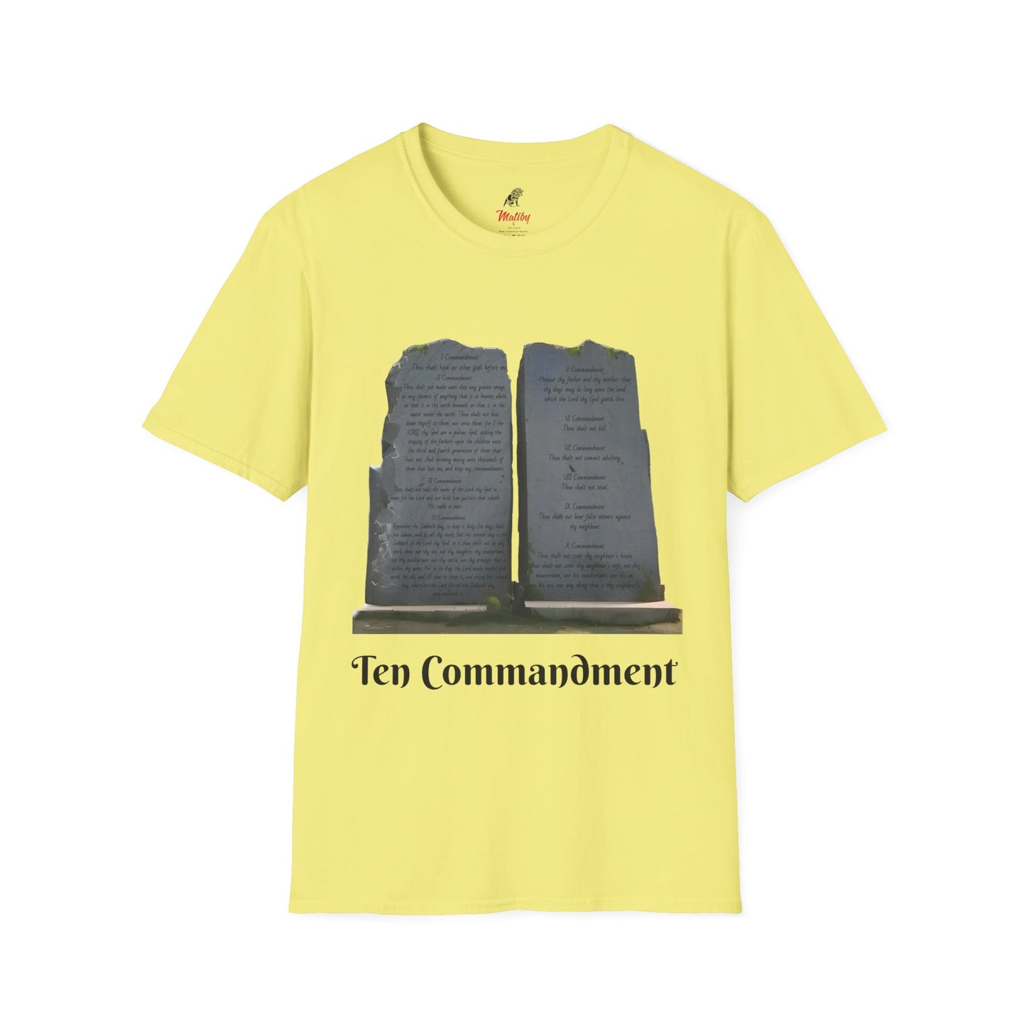 Bible Speaks Ten Commandments Unisex Softstyle T-Shirt