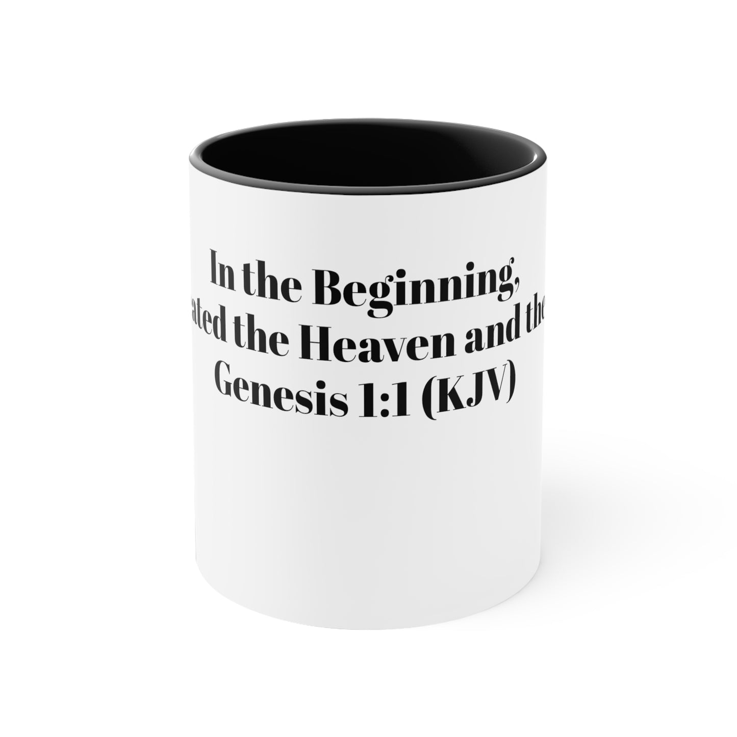 Bible Speaks Gen 1:1 Accent Mug, 11oz