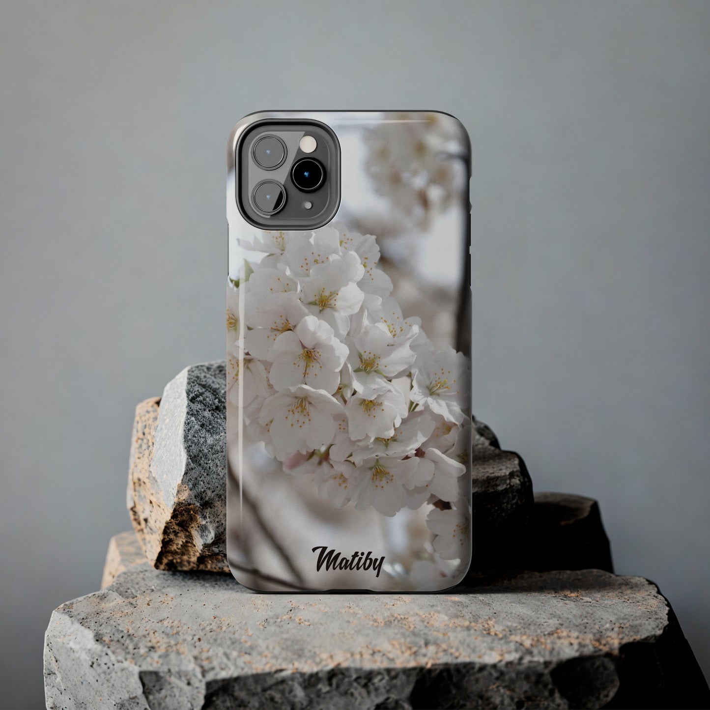 White Flower Tough Phone Cases