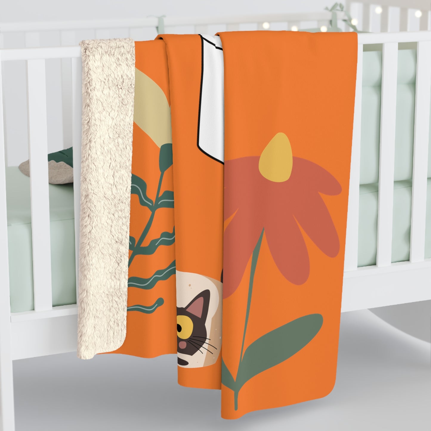 Matiby Simple Things Orange Sherpa Fleece Blanket