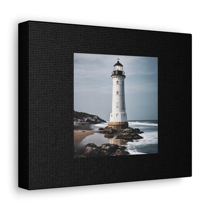 Lighthouse Black Canvas Gallery Wraps