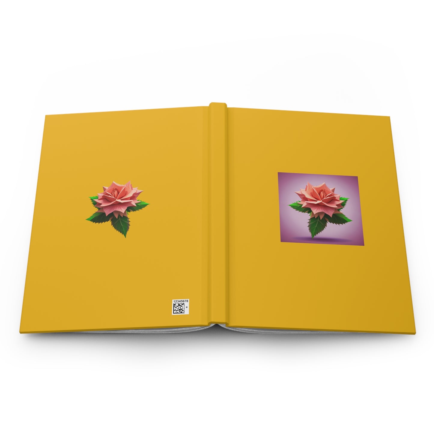 Rose Hardcover Journal Matte Yellow