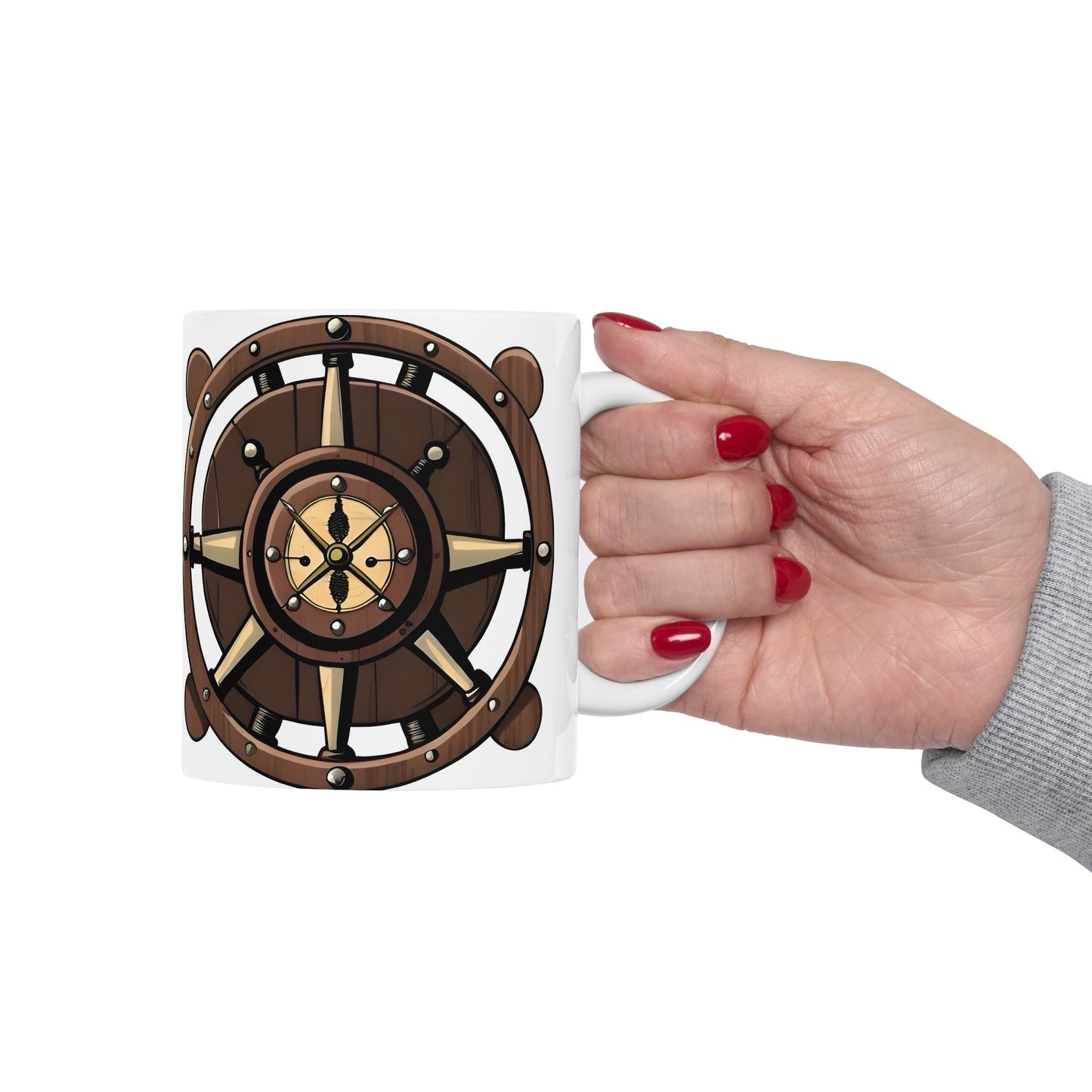 Nautical Helm Ceramic Mug, 11oz