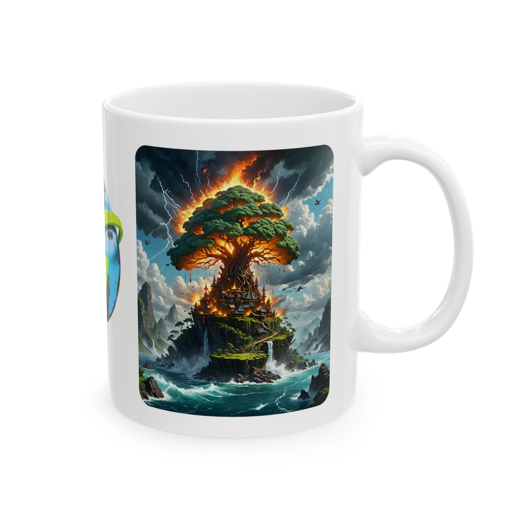 Contrast & Perspective #7 White Ceramic Mug — Time & Chance Daily Cup (11oz, 15oz)