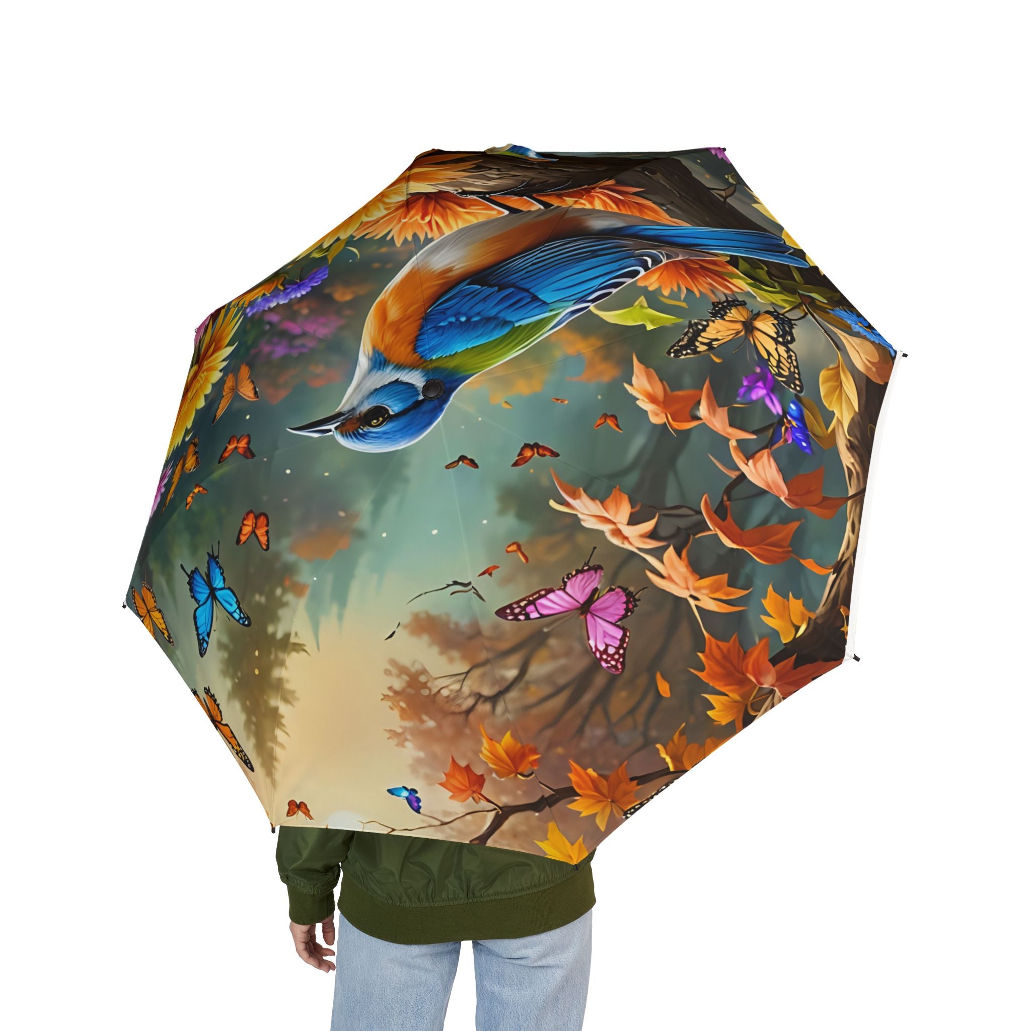 Tranquil Nature Scenery #9 Semi-Automatic Foldable Umbrella | Scenic Retreats, Landscape Art