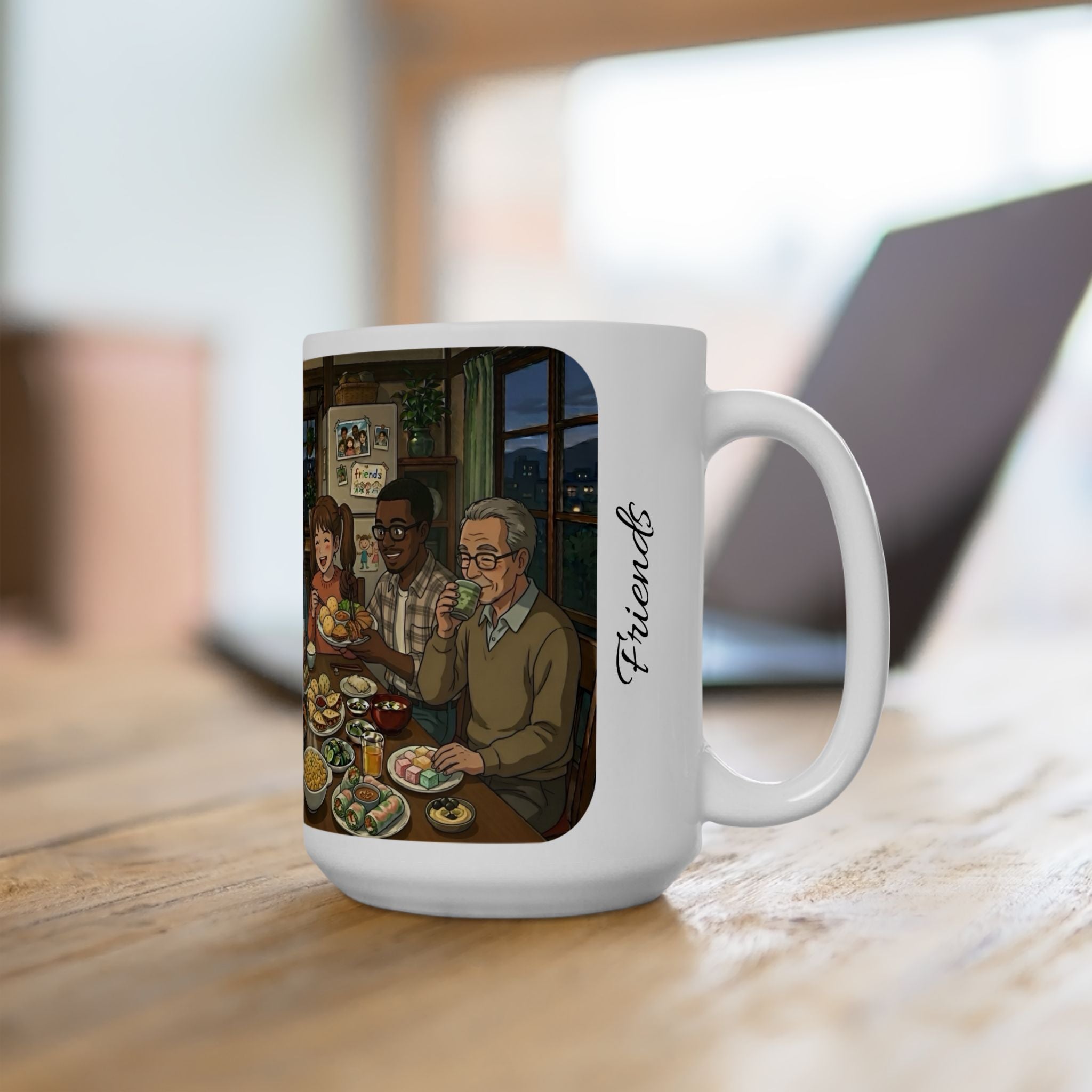 Family & Friends #1 Forever White Ceramic Mug — Cozy Feast Cup (11oz/15oz)