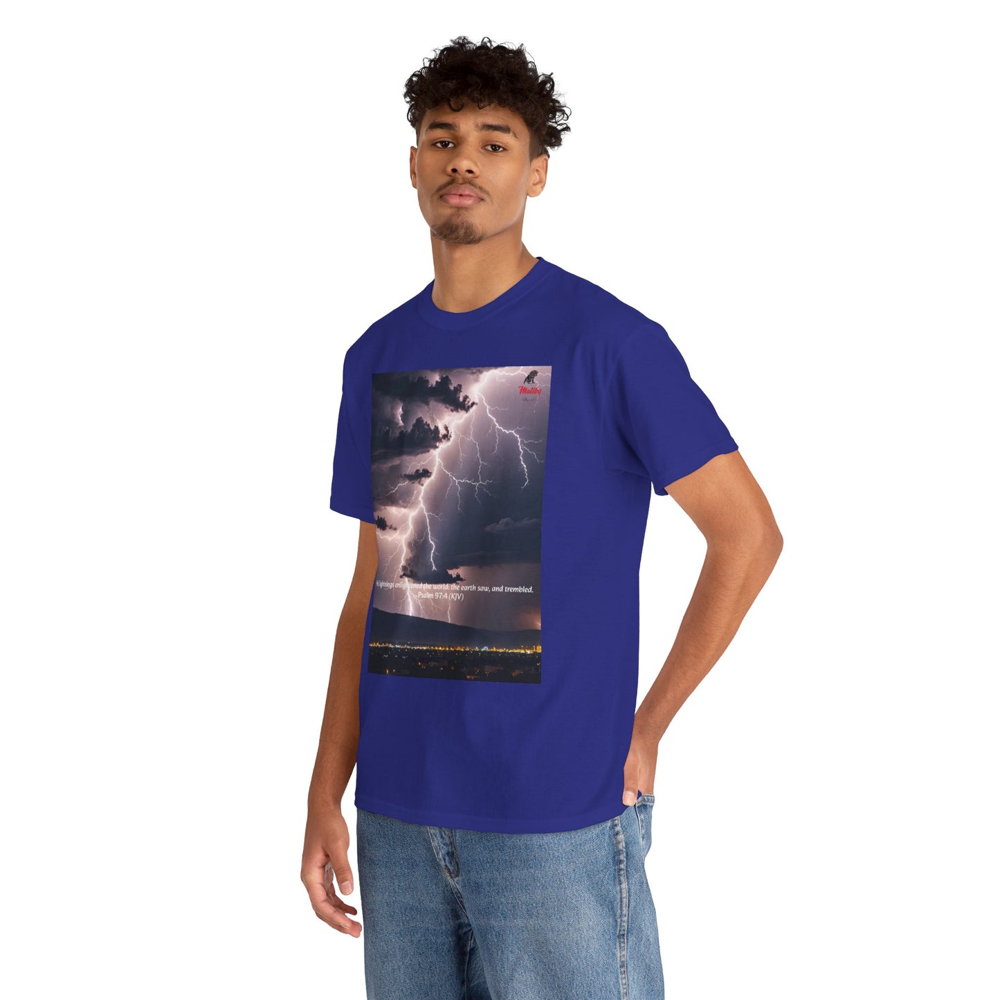 Lightning Style Earth Trembled Unisex Heavy Cotton Tee