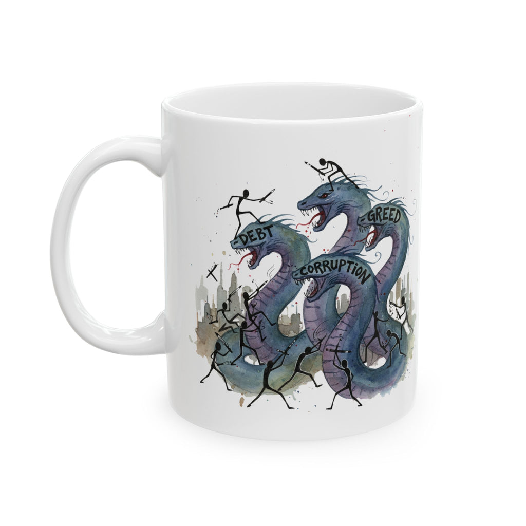 Reporting For Duty On The White Ceramic Mug — Time To Unite Against The D C G Hydra Serpents 11oz/15oz