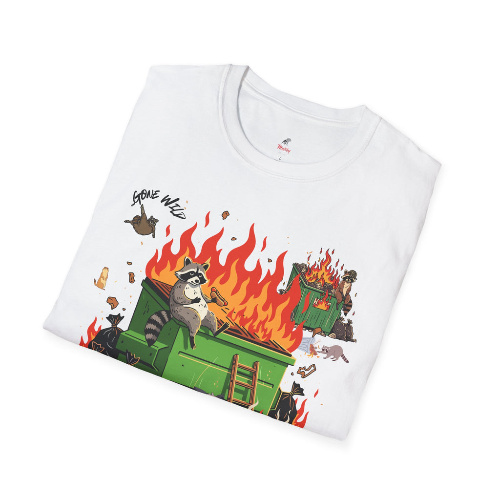 Raccoon Fun #2 Unisex T-Shirt - Dumpster Fire Graphic Tee, Animal Lover Gift, Nature Wildlife Shirt, Funny Graphic Print Apparel, Outdoor