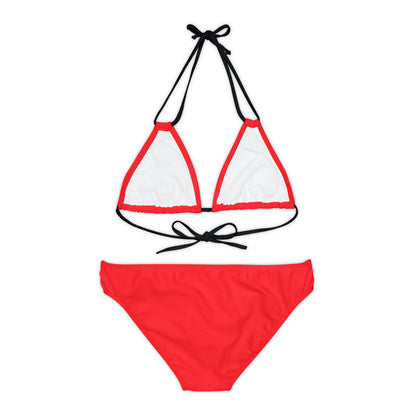 Red Strappy Bikini Set (AOP)