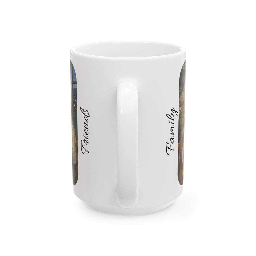 Family & Friends #5 Forever White Ceramic Mug — Cozy Feast Cup (11oz/15oz)