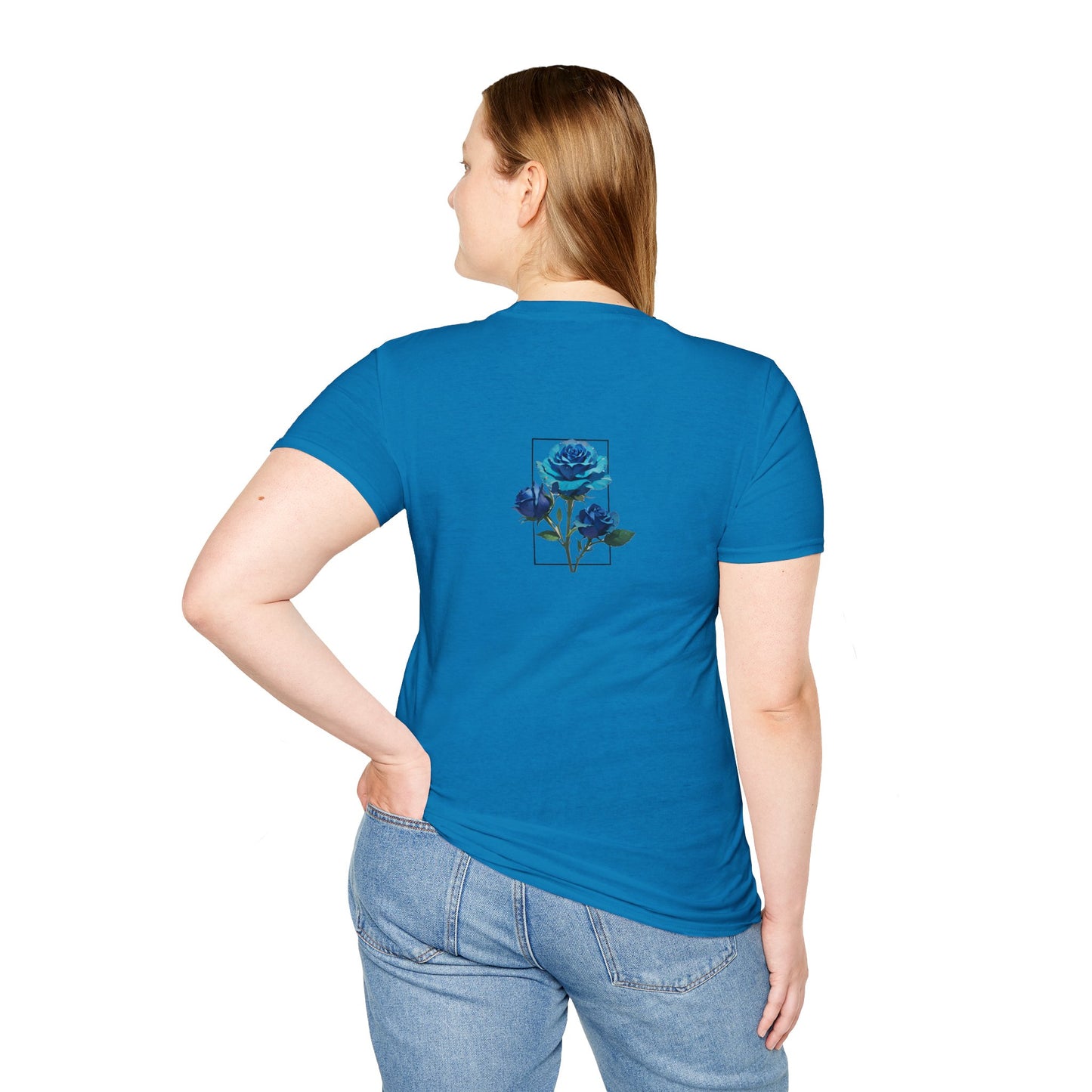 Japanese Blue Rose Landscape Unisex Softstyle T-Shirt