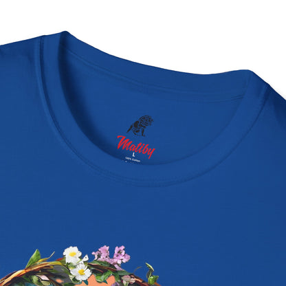 Japanese Blue Rose Landscape Unisex Softstyle T-Shirt