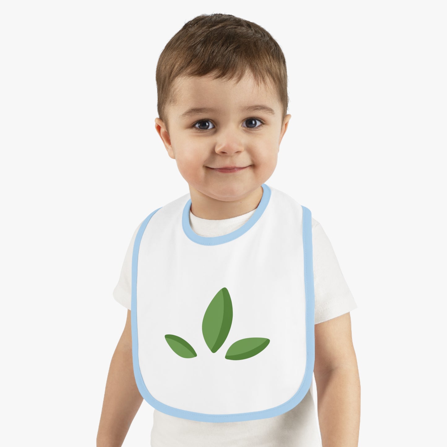 Baby Contrast Trim Jersey Bib