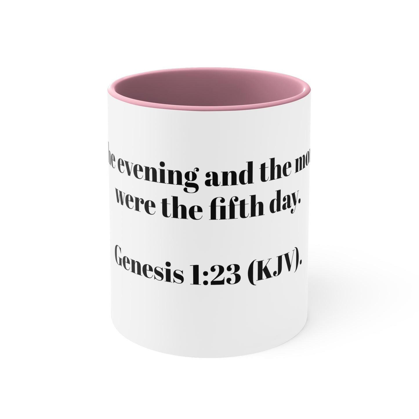 Bible Speaks Gen 1:23 Accent Mug, 11oz