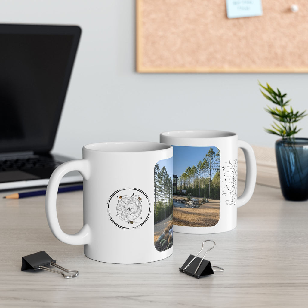 Cozy Architecture & Dreamy Landscapes #2 White Ceramic Mug – Homes Home Sweet Home Cup (11oz/15oz)