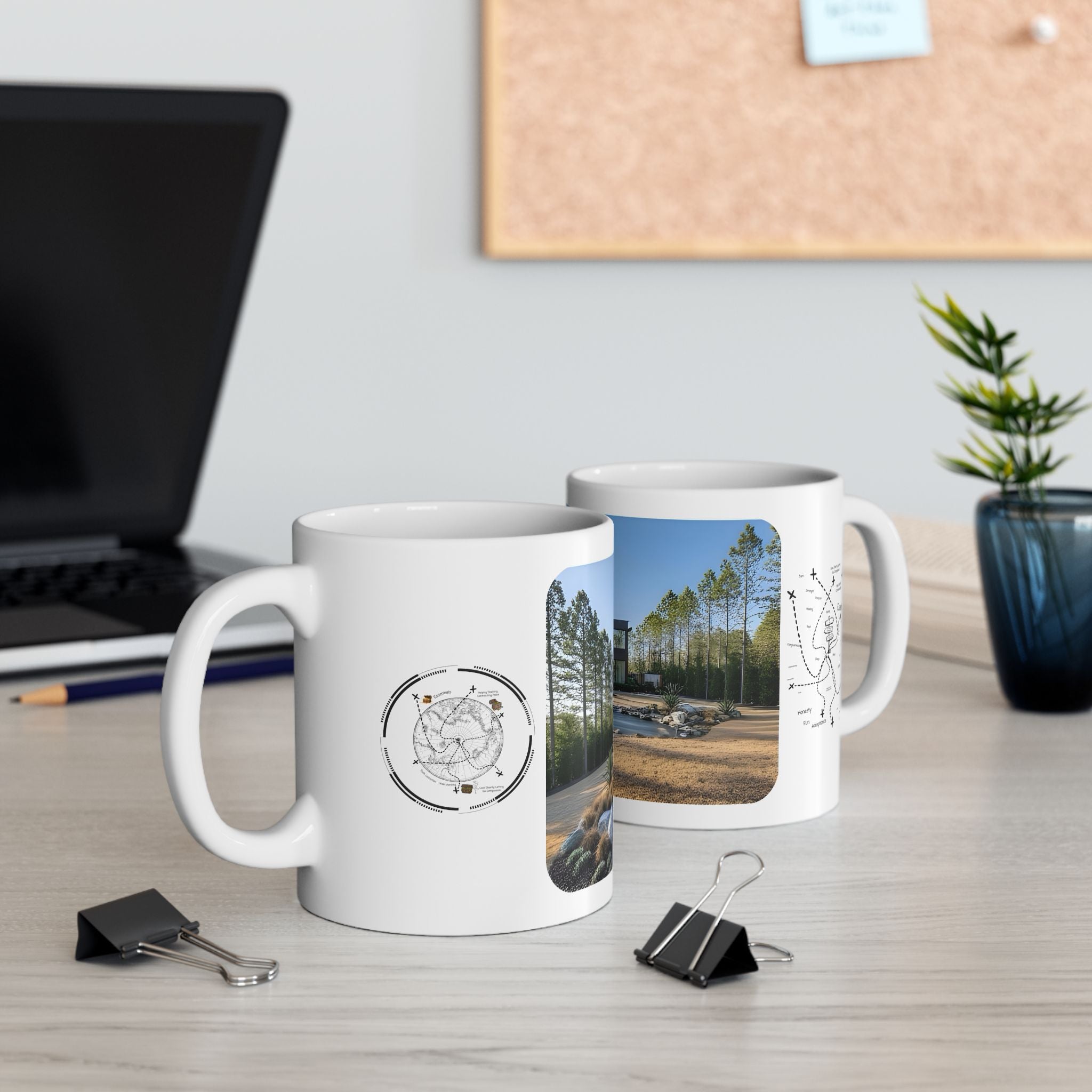 Cozy Architecture & Dreamy Landscapes #2 White Ceramic Mug – Homes Home Sweet Home Cup (11oz/15oz)