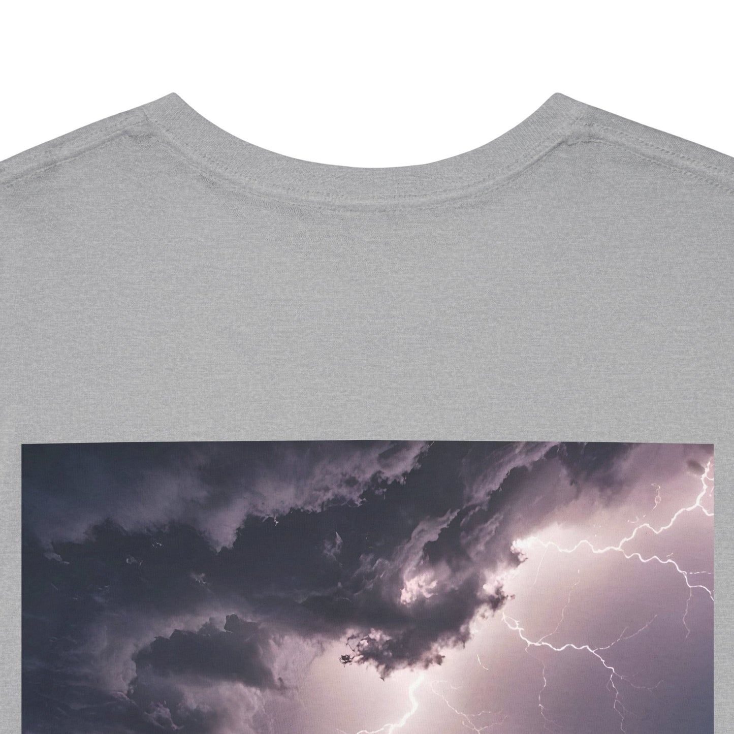 Lightning Style People Tremble Unisex Heavy Cotton Tee, Dual Side, W Font