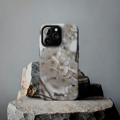 White Flower Tough Phone Cases