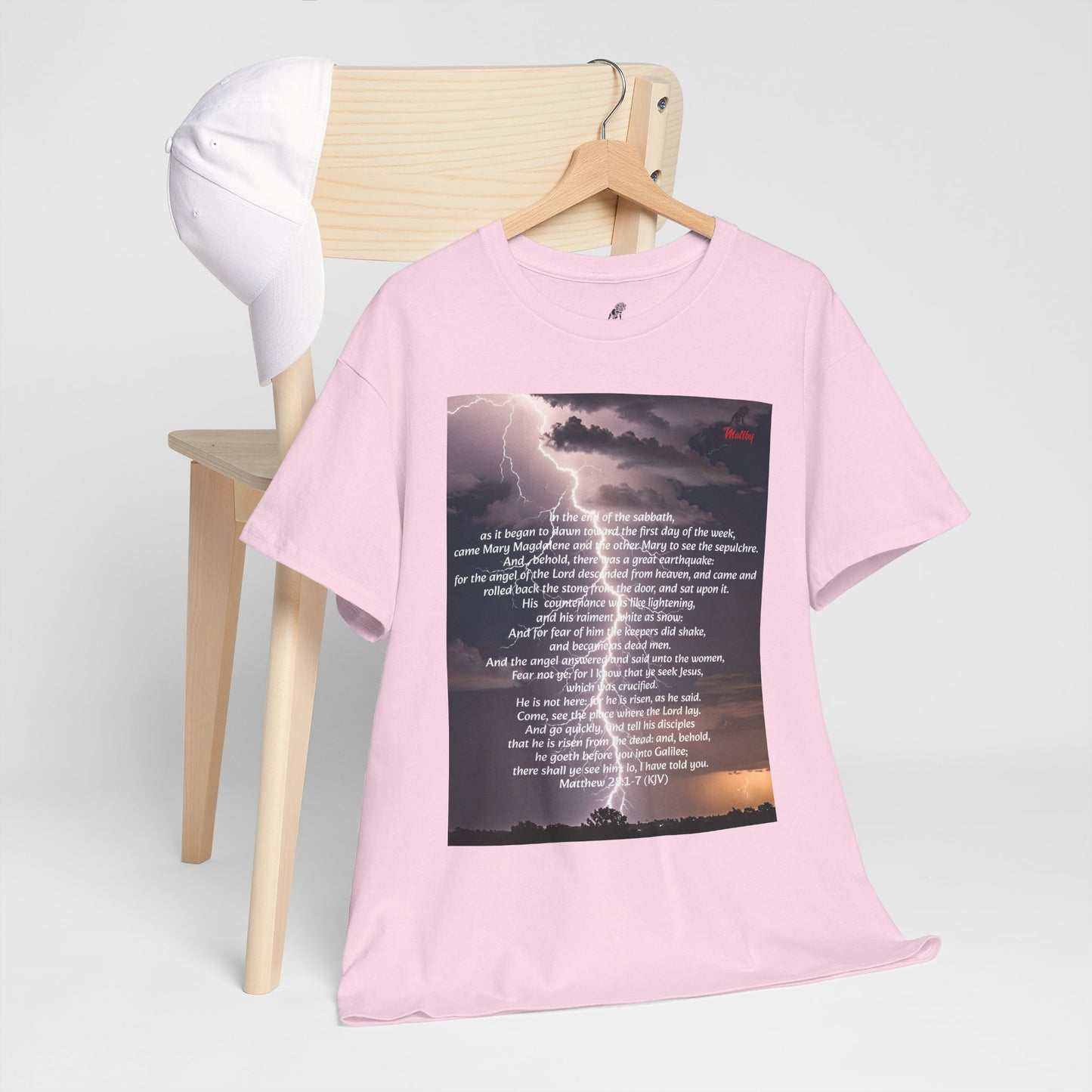 Lightning Style He is Risen Unisex Heavy Cotton Tee