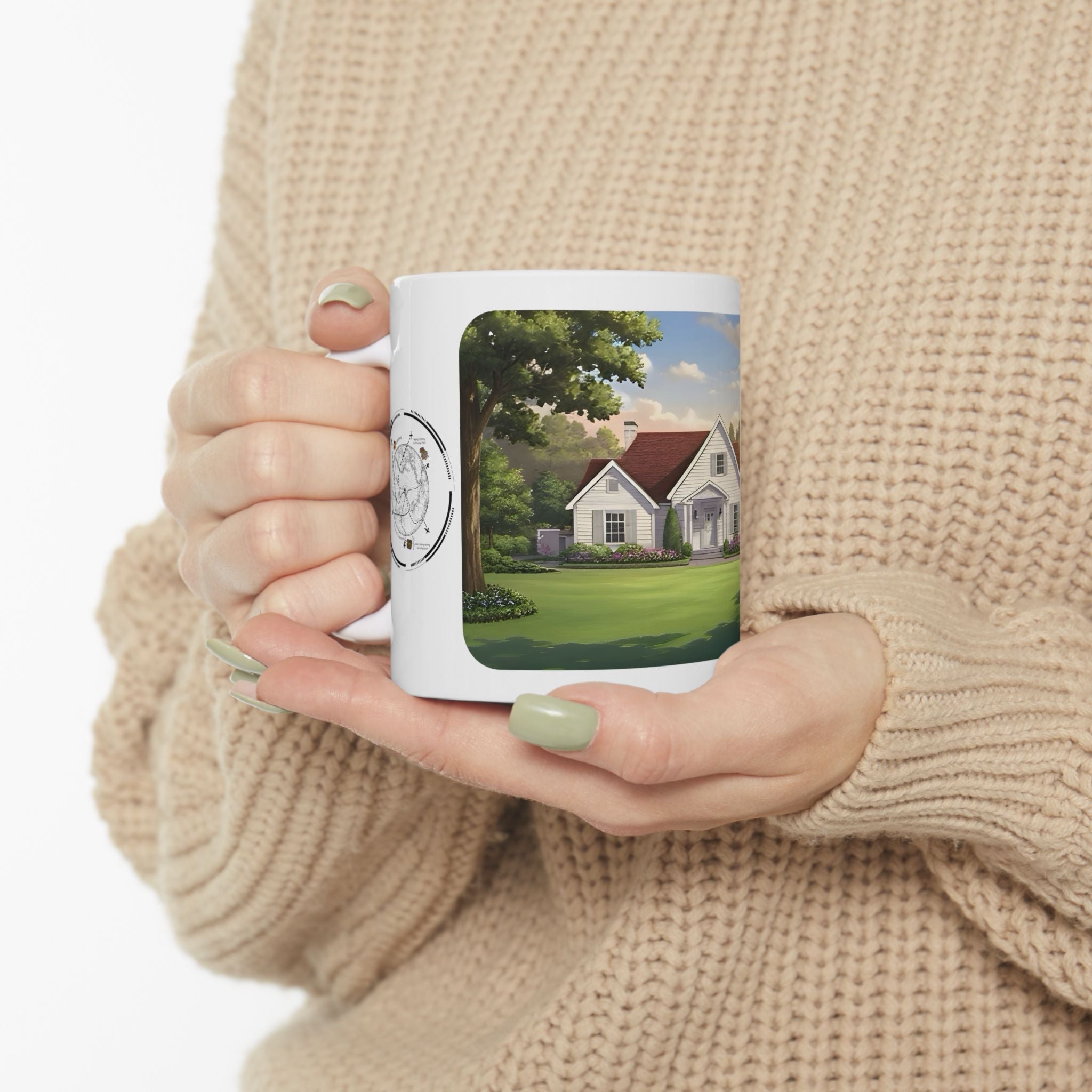 Cozy Architecture & Dreamy Landscapes #51 White Ceramic Mug – Homes Home Sweet Home Cup (11oz/15oz)