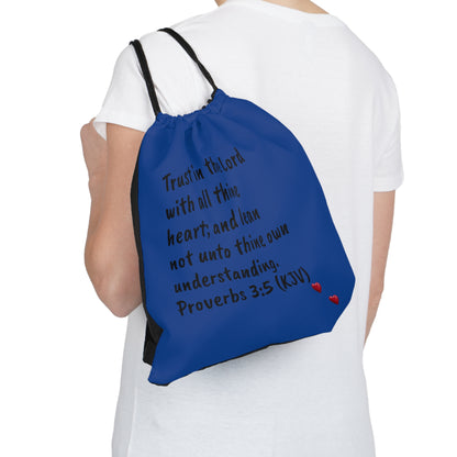 Bible Speaks Outdoor Drawstring Dark Blue