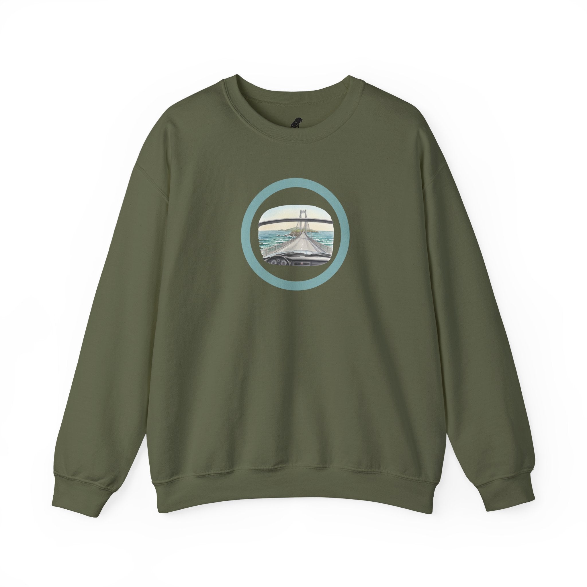 Coastal Bridge Drive Circle Crewneck Sweatshirt